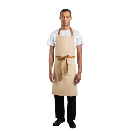 Southside Bib Apron Khaki Beige - 700x1000mm • PAS-B982