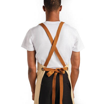 Southside X-Cross Back Apron Khaki Beige - 700x1000mm • PAS-B985