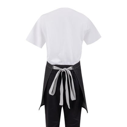 Southside Waist Apron Denim Black with Grey Ties • PAS-B995