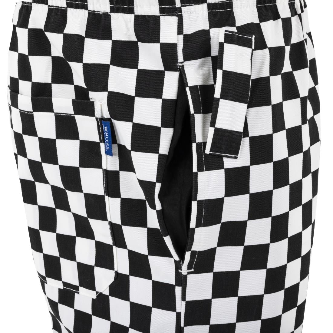 Whites Unisex Vegas Trousers Big Black & White Check Size XL • PAS-BA002-XL