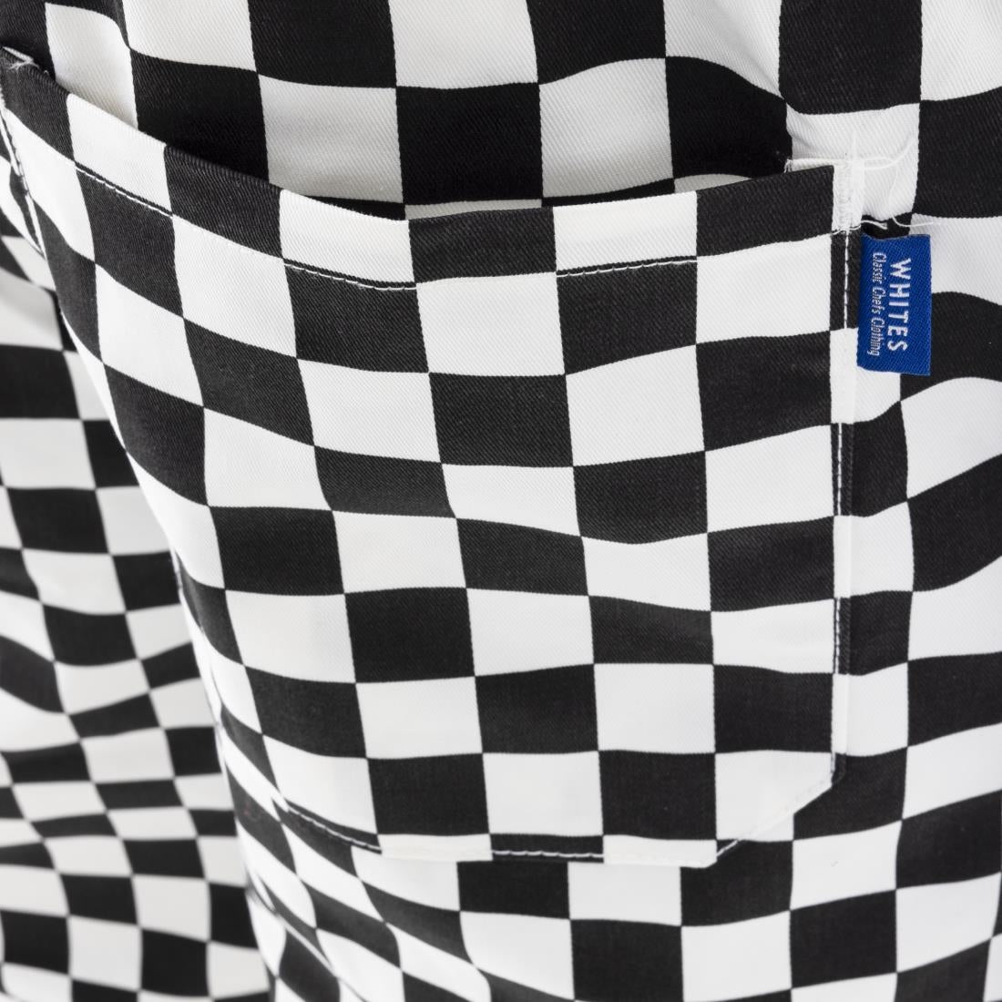 Whites Unisex Vegas Trousers Big Black & White Check Size XL • PAS-BA002-XL