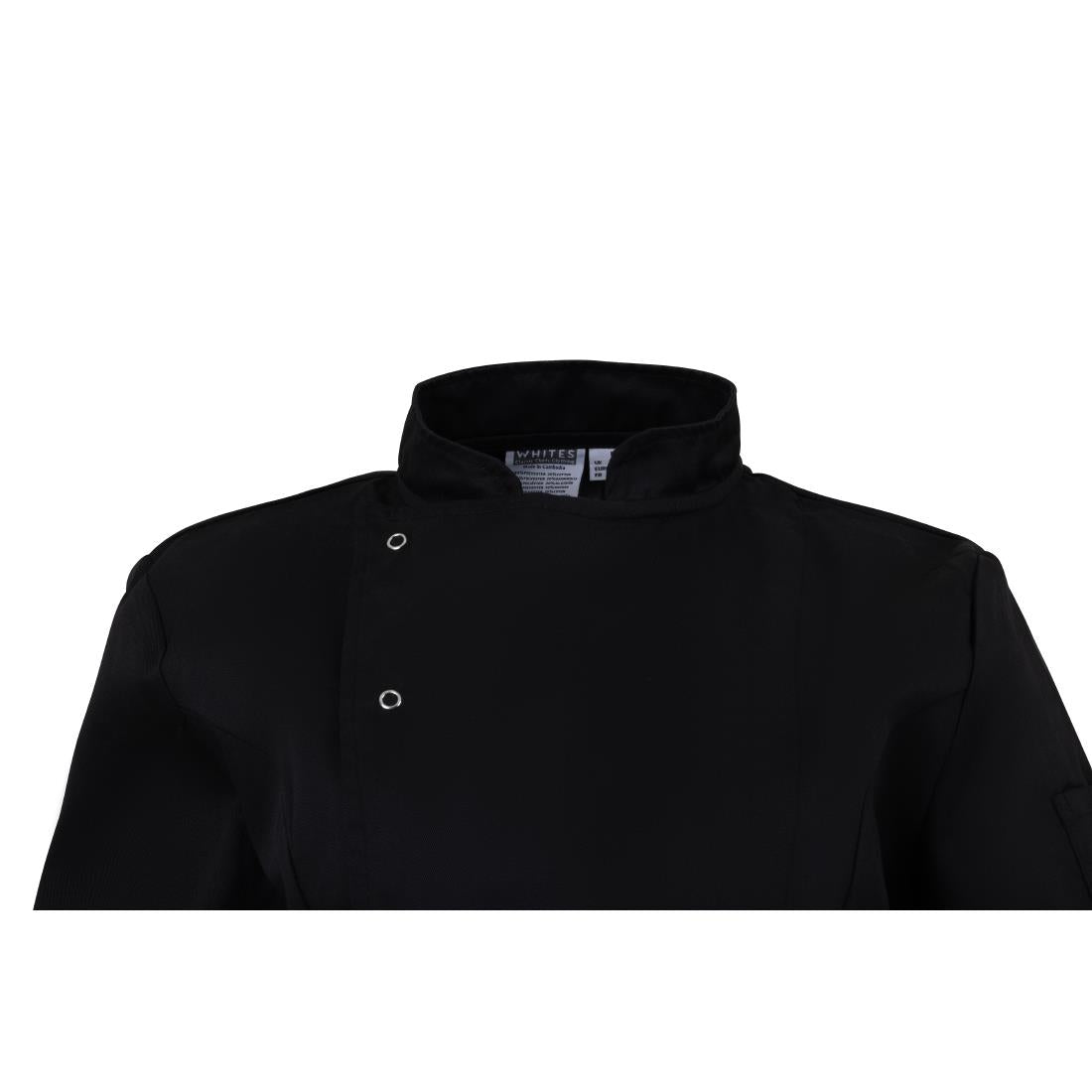 Whites Womens Fitted Chef Jacket Black • PAS-P_BA110