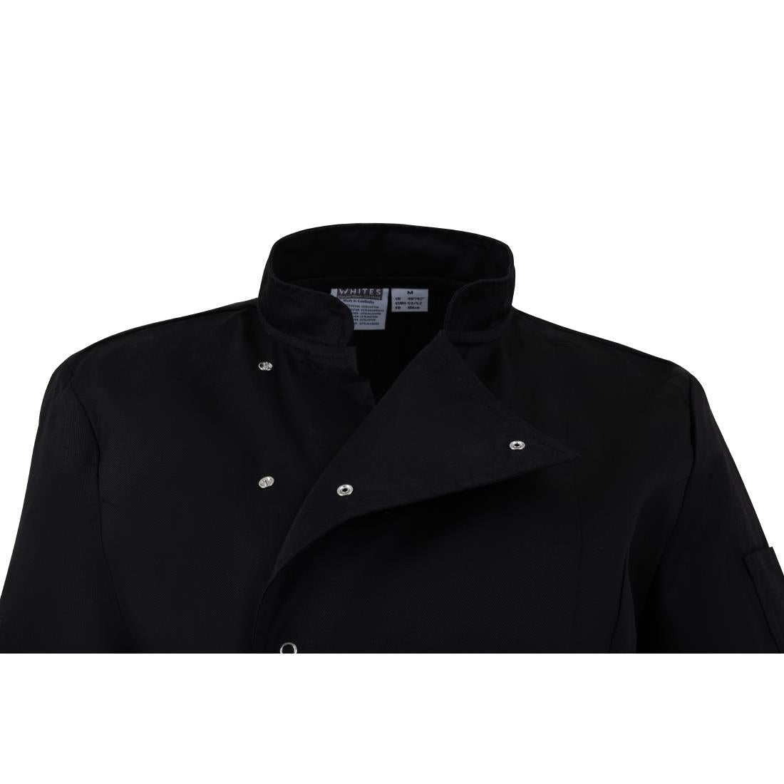 Whites Womens Fitted Chef Jacket Black • PAS-P_BA110