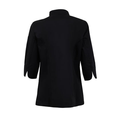 Whites Womens Fitted Chef Jacket Black • PAS-P_BA110