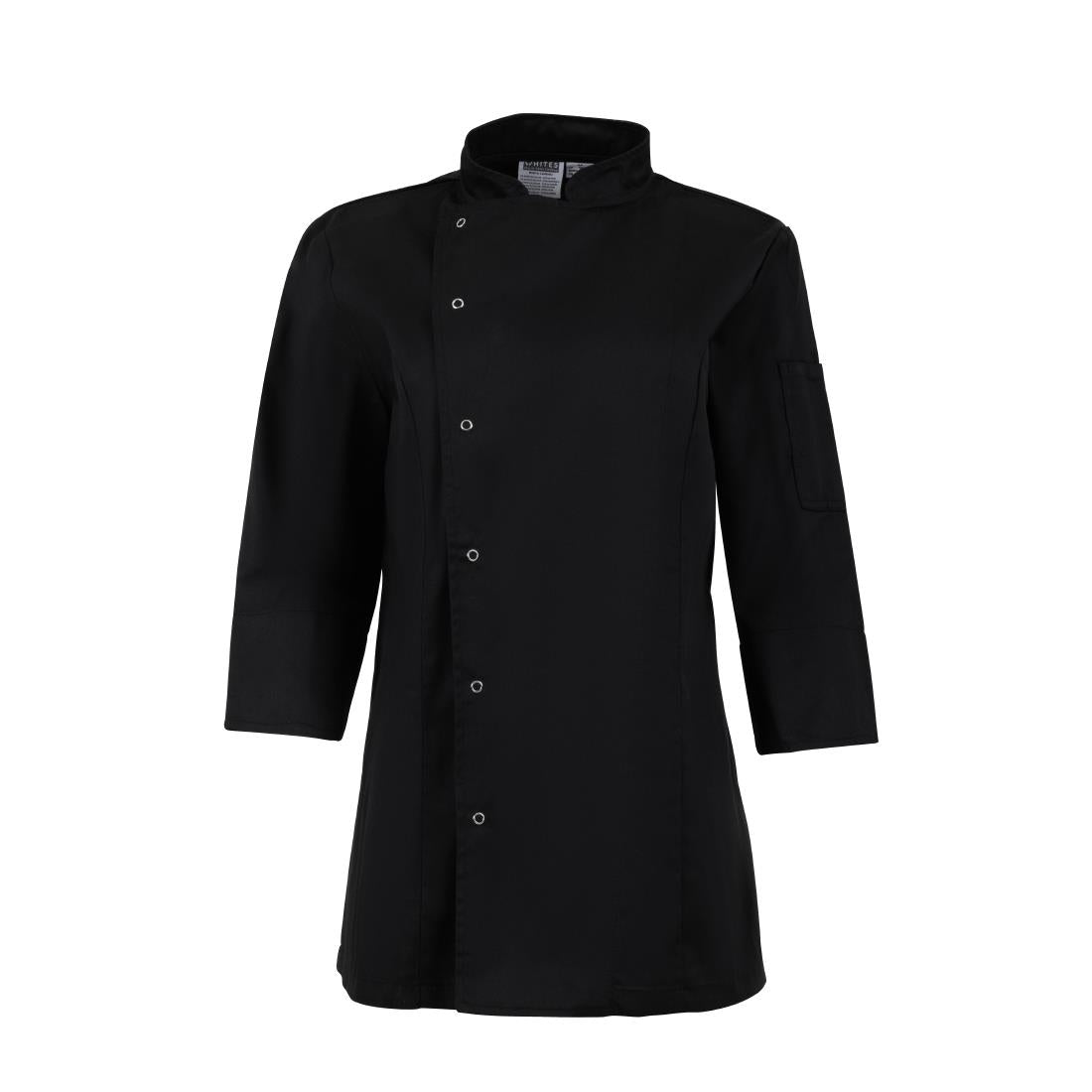 Whites Womens Fitted Chef Jacket Black • PAS-P_BA110