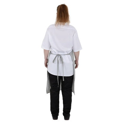 Whites Bib Apron Grey/White Butchers Stripe • PAS-BA111