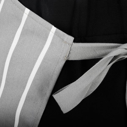Whites Bib Apron Grey/White Butchers Stripe • PAS-BA111