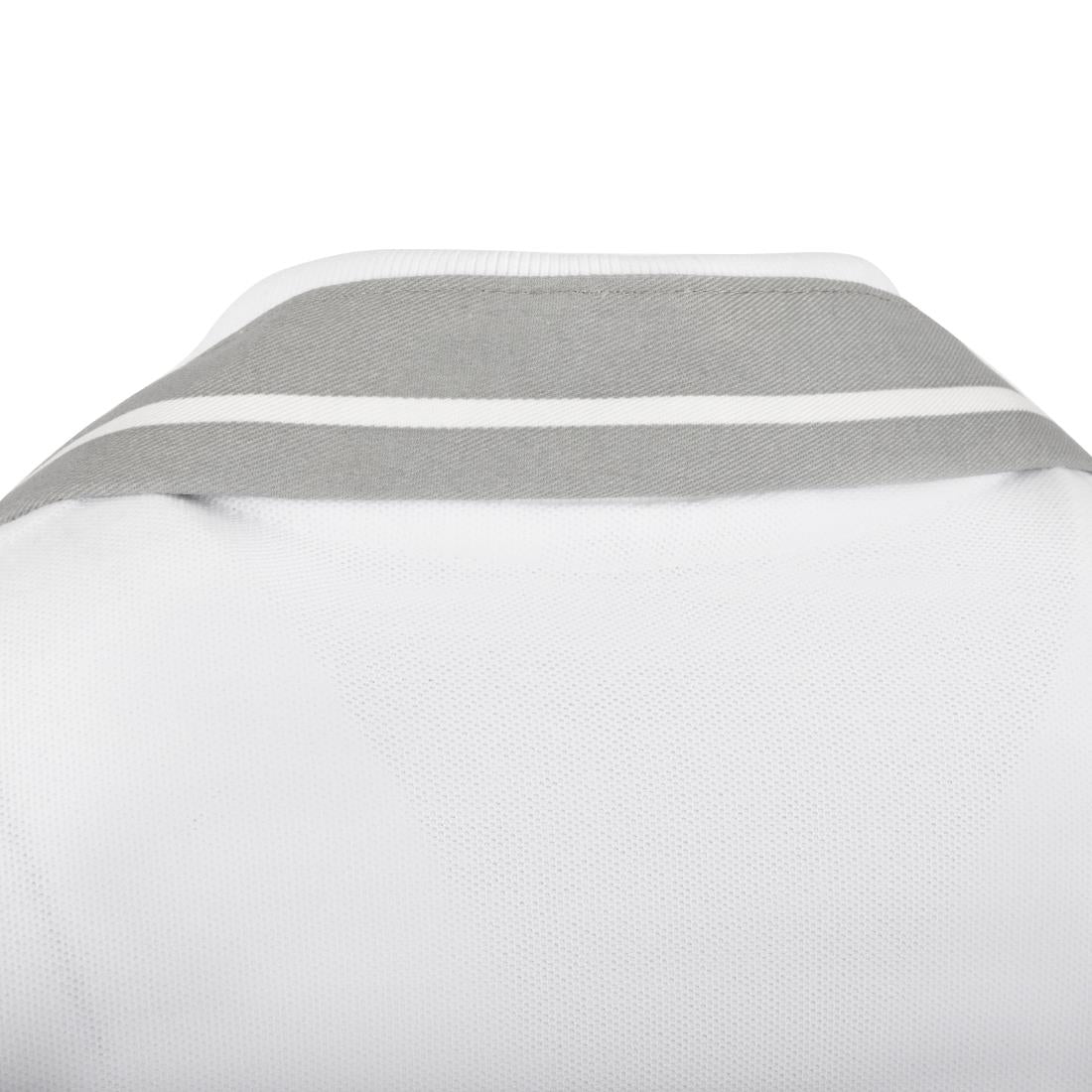 Whites Bib Apron Grey/White Butchers Stripe • PAS-BA111