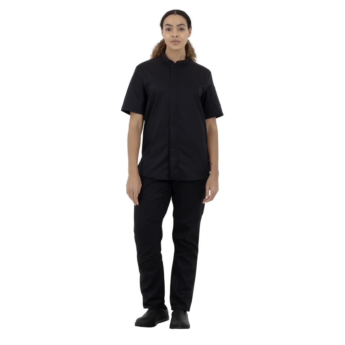 Southside Harlem Chefs Jacket Black Short Sleeve Mesh • PAS-P_BA115