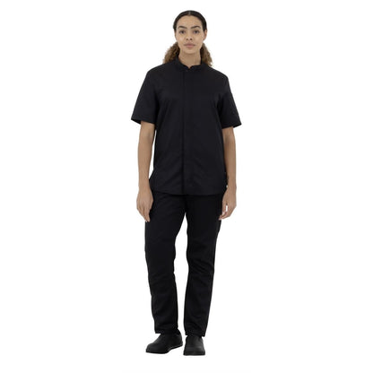 Southside Harlem Chefs Jacket Black Short Sleeve Mesh • PAS-P_BA115