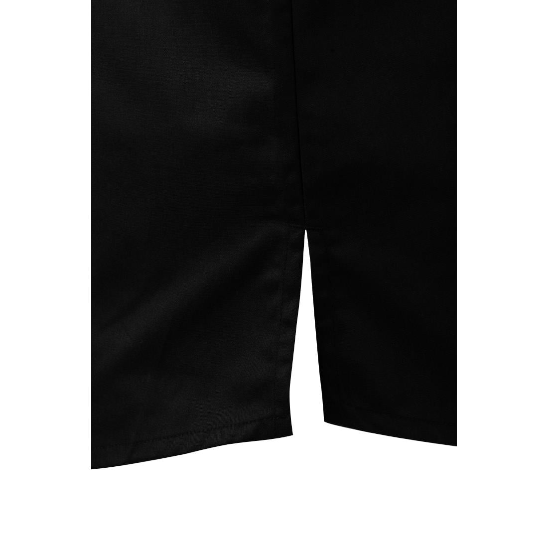 Southside Harlem Short Sleeve Zipper Chef Jacket Black Size S • PAS-BA115-S