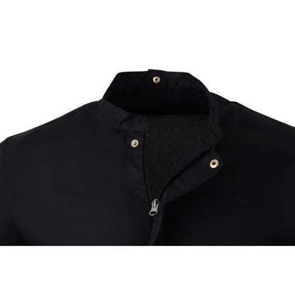 Southside Harlem Short Sleeve Zipper Chef Jacket Black Size S • PAS-BA115-S