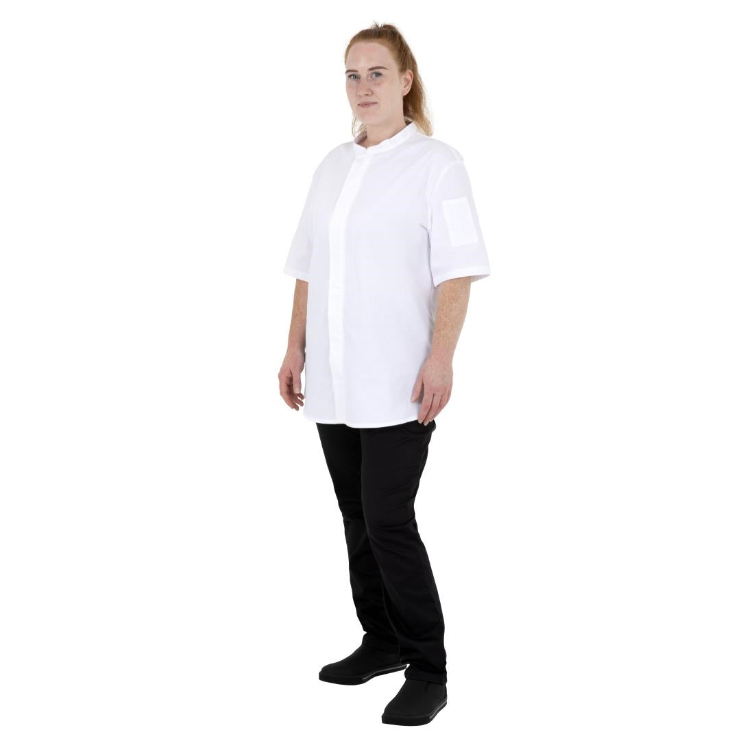 Southside Harlem Zipper Chefs Jacket White Short Sleeve Mesh Size XL • PAS-BA116-XL
