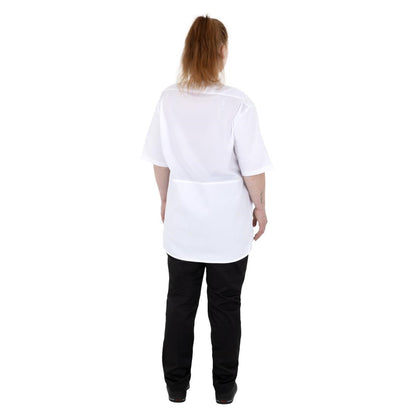 Southside Harlem Zipper Chefs Jacket White Short Sleeve Mesh Size XL • PAS-BA116-XL