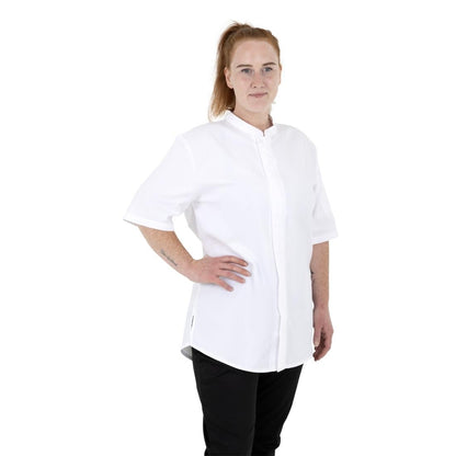 Southside Harlem Zipper Chefs Jacket White Short Sleeve Mesh Size XL • PAS-BA116-XL