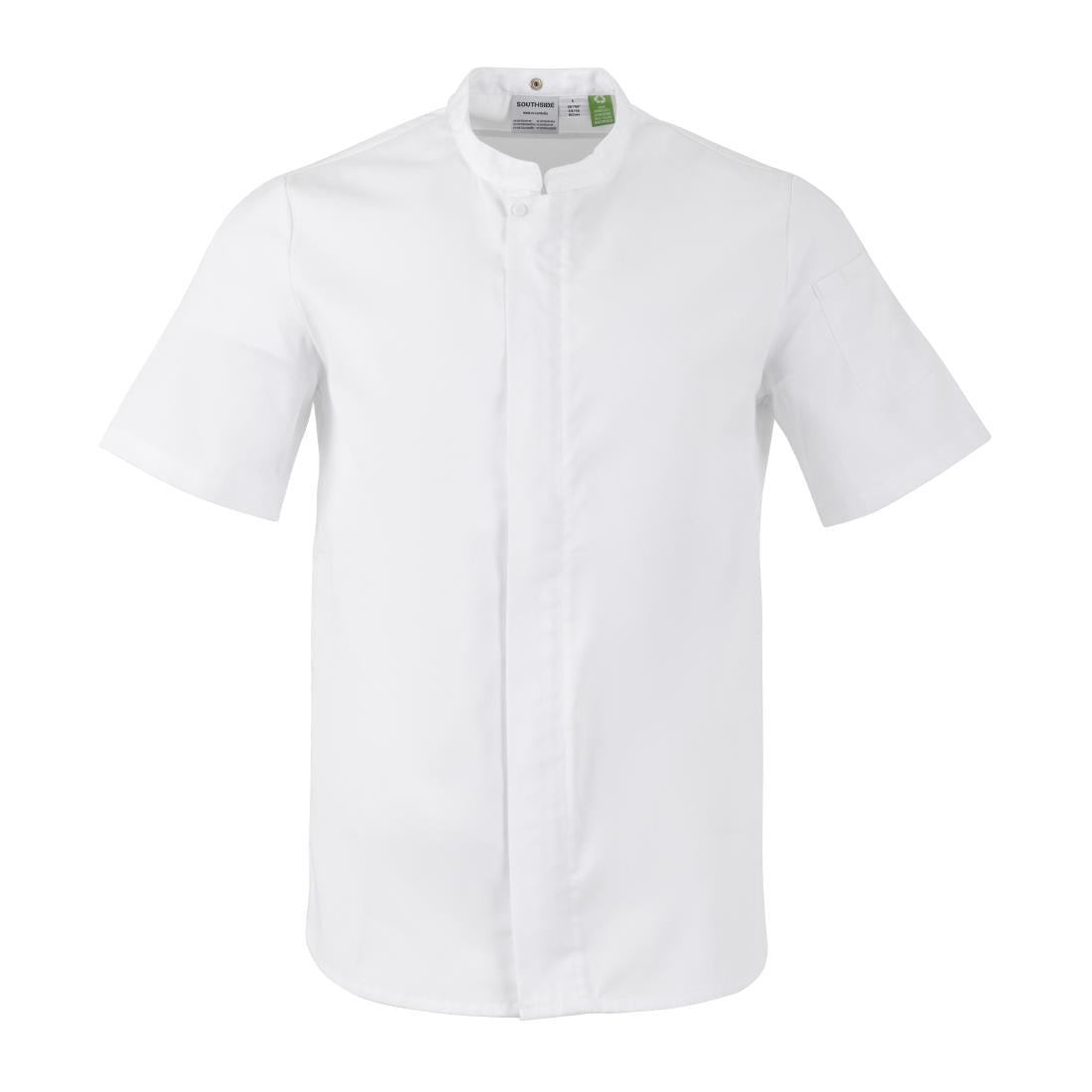 Southside Harlem Zipper Chefs Jacket White Short Sleeve Mesh Size XL • PAS-BA116-XL