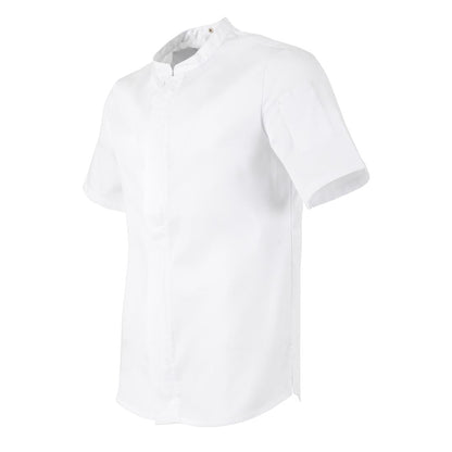 Southside Harlem Zipper Chefs Jacket White Short Sleeve Mesh Size M • PAS-BA116-M