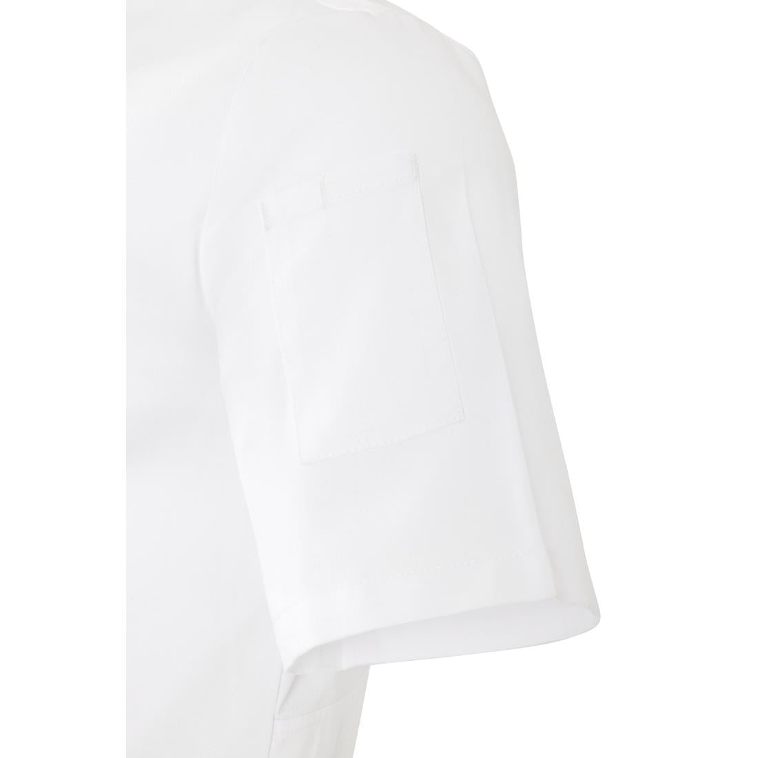 Southside Harlem Zipper Chefs Jacket White Short Sleeve Mesh Size M • PAS-BA116-M