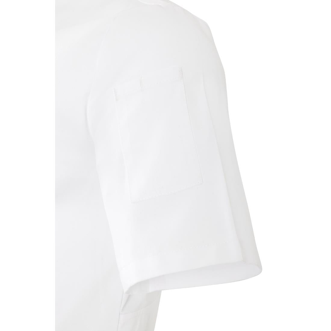 Southside Harlem Zipper Chefs Jacket White Short Sleeve Mesh Size XL • PAS-BA116-XL