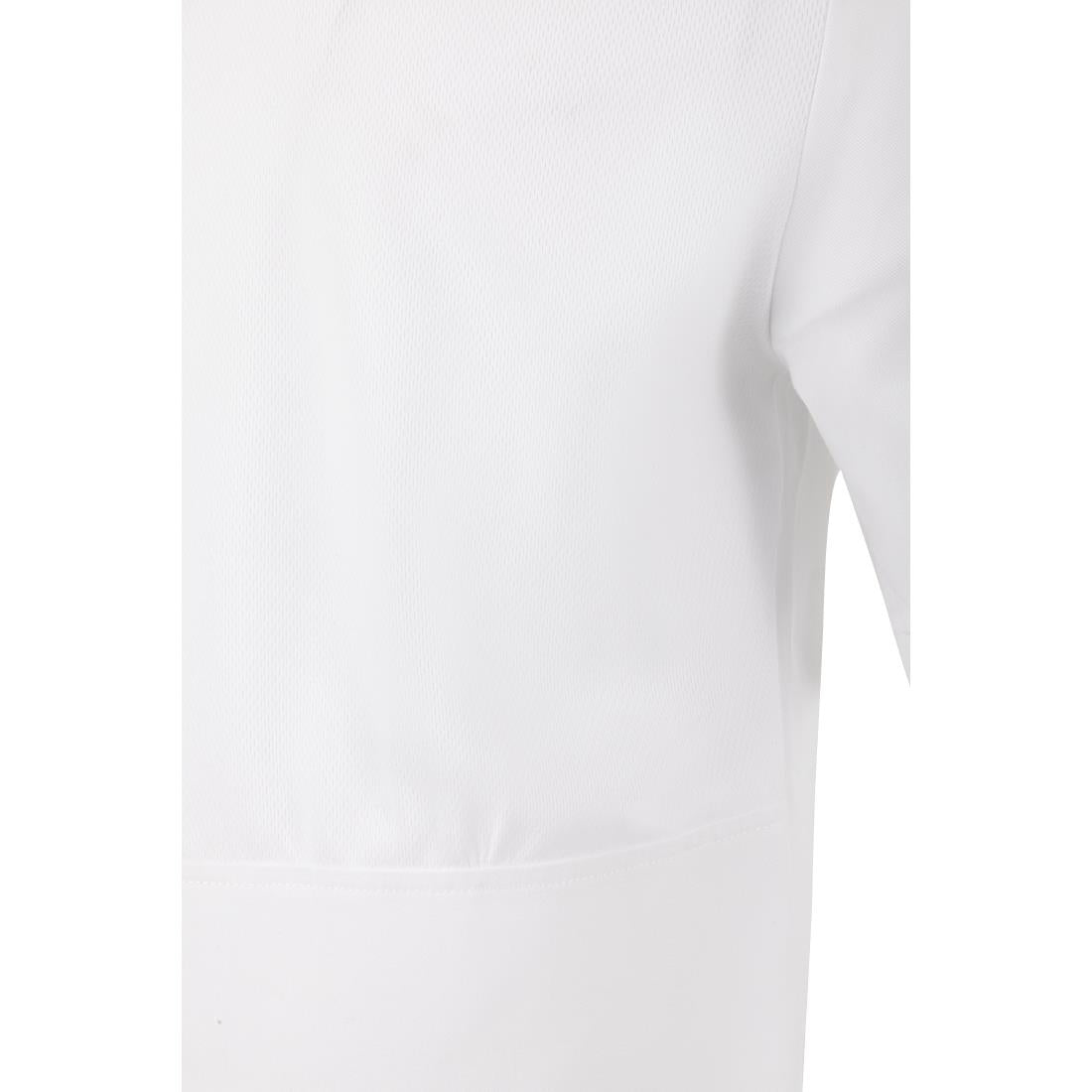 Southside Harlem Zipper Chefs Jacket White Short Sleeve Mesh Size XL • PAS-BA116-XL