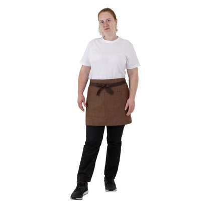 Southside Waist Apron Denim Tan with Brown Ties • PAS-BA121