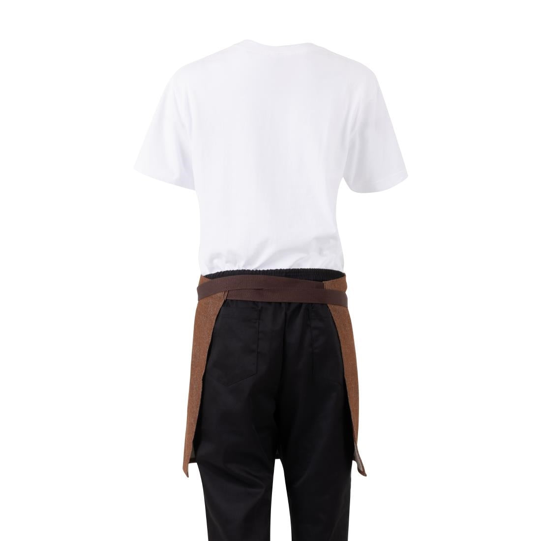 Southside Waist Apron Denim Tan with Brown Ties • PAS-BA121