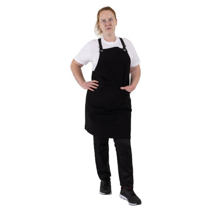 Southside Cotton Canvas Bib Apron Black • PAS-BA204