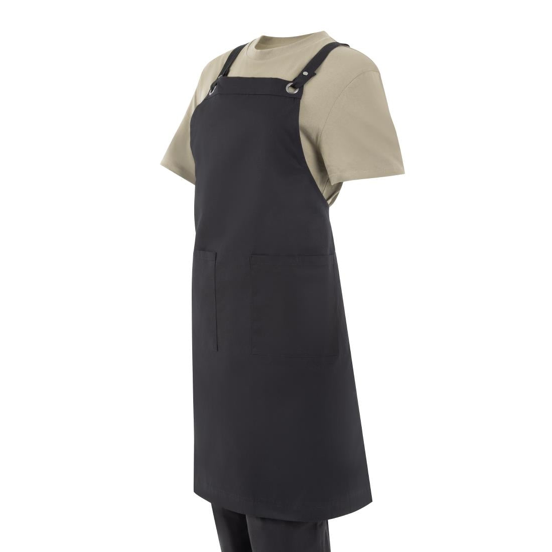 Southside Cotton Canvas Bib Apron Black • PAS-BA204