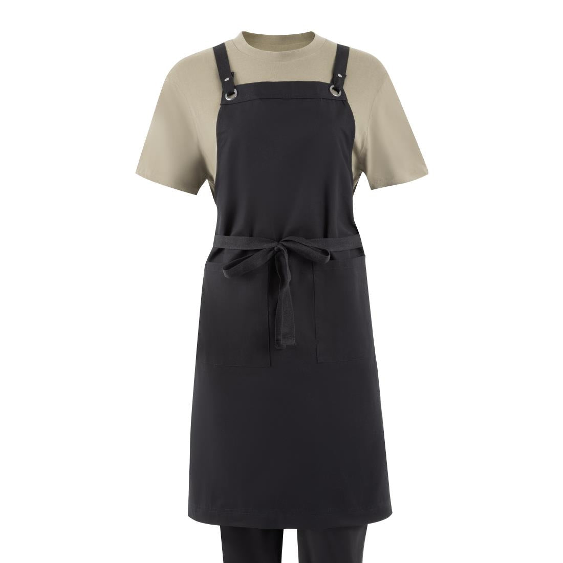 Southside Cotton Canvas Bib Apron Black • PAS-BA204