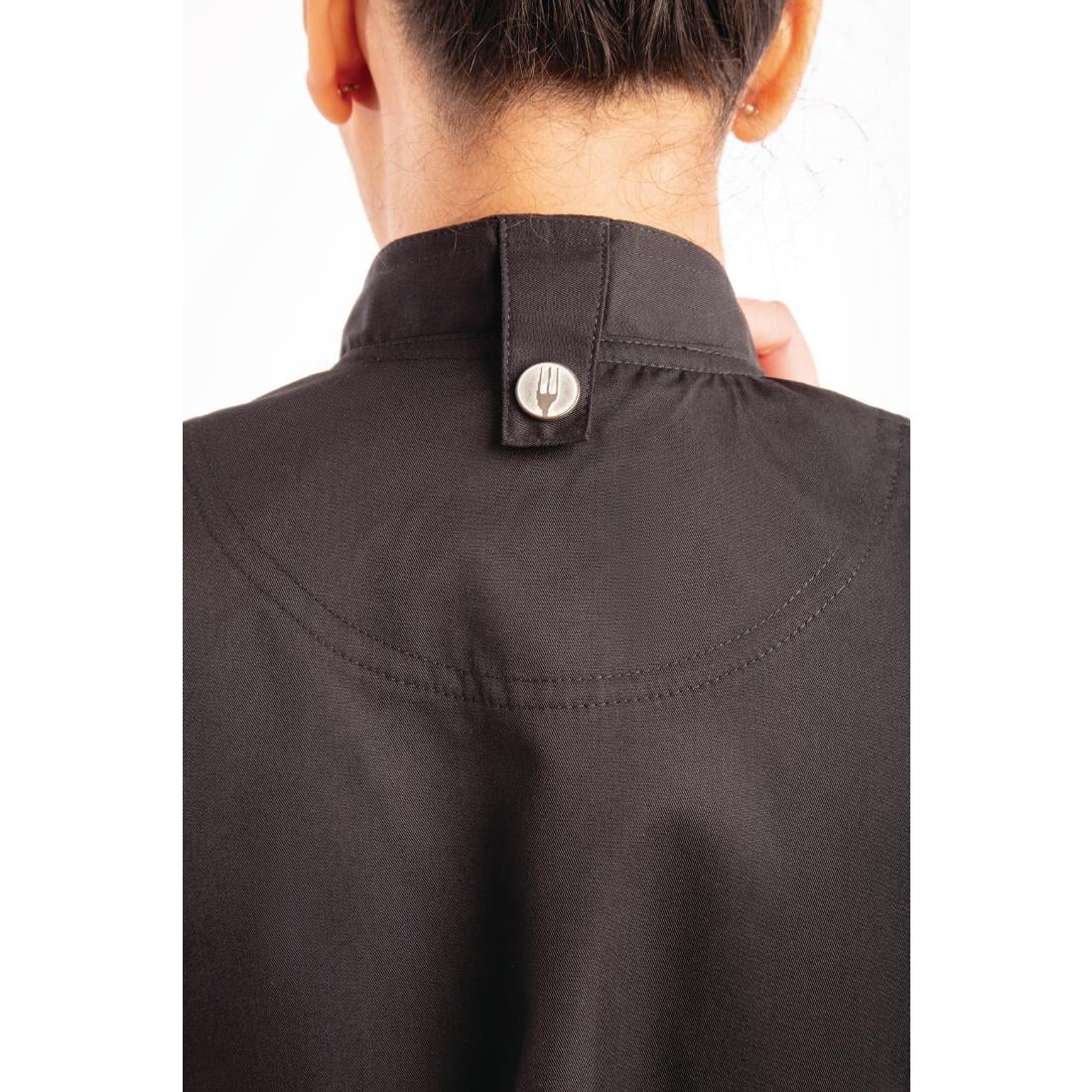 Chef Works Womens Springfield Zip Chef Jacket Black S • PAS-BB051-S