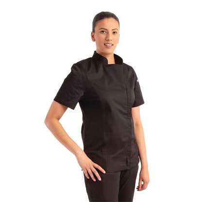 Chef Works Womens Springfield Zip Chefs Jacket Black • PAS-P_BB051