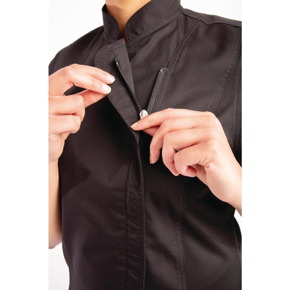 Chef Works Womens Springfield Zip Chefs Jacket Black • PAS-P_BB051