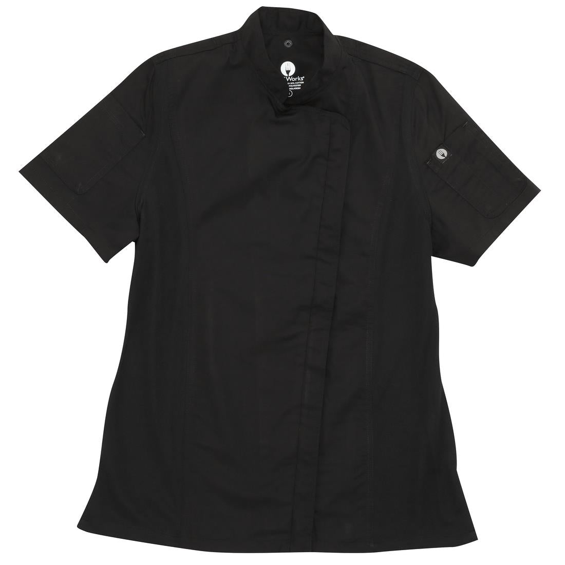 Chef Works Womens Springfield Zip Chefs Jacket Black • PAS-P_BB051