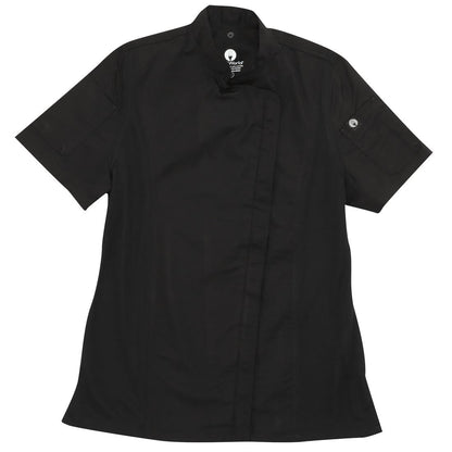 Chef Works Womens Springfield Zip Chef Jacket Black L • PAS-BB051-L