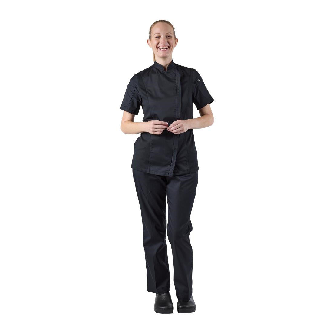Chef Works Womens Springfield Zip Chefs Jacket Black • PAS-P_BB051
