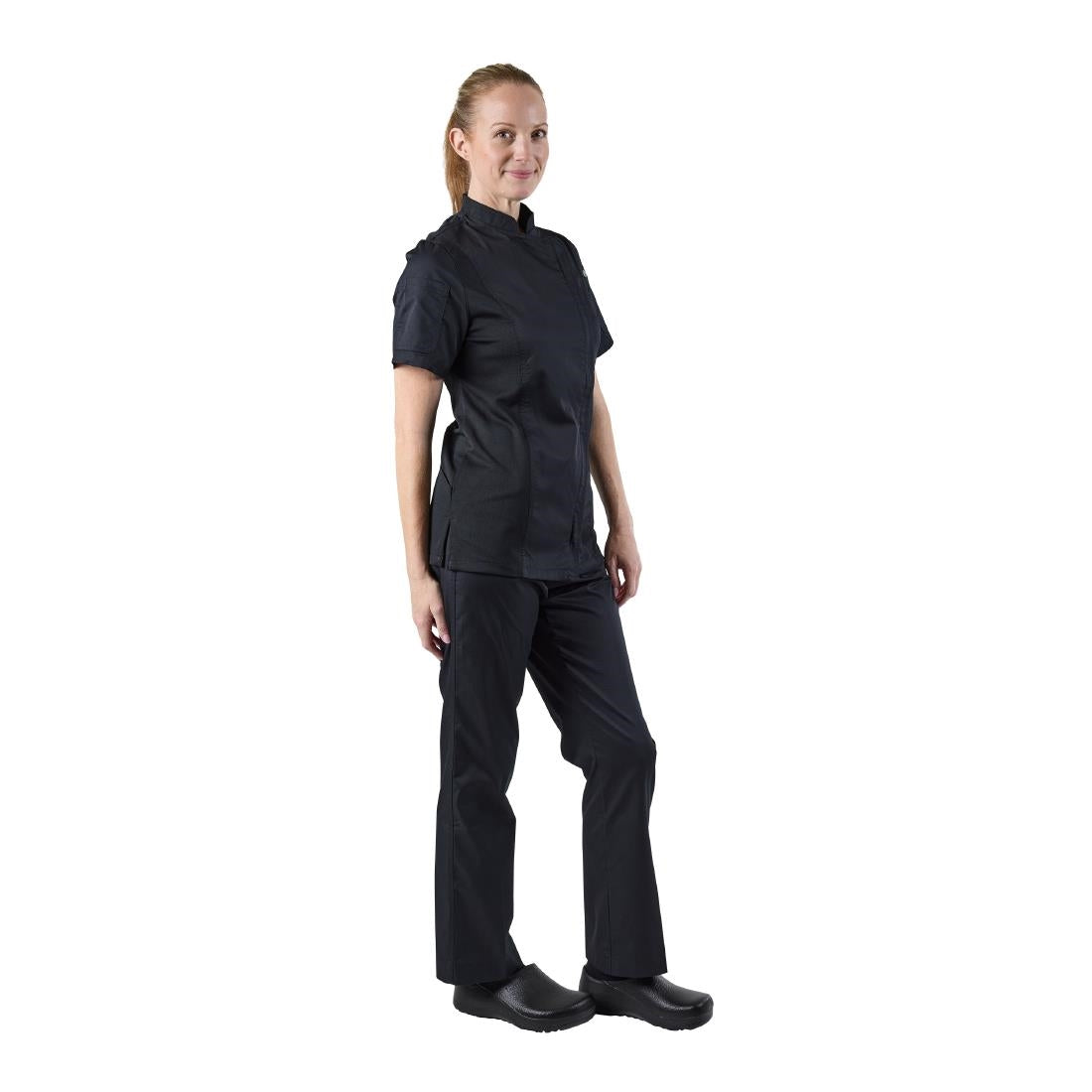 Chef Works Womens Springfield Zip Chefs Jacket Black • PAS-P_BB051