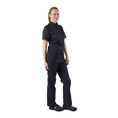 Chef Works Womens Springfield Zip Chefs Jacket Black • PAS-P_BB051