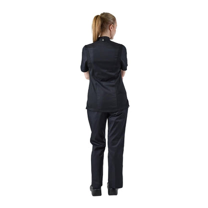 Chef Works Womens Springfield Zip Chefs Jacket Black • PAS-P_BB051