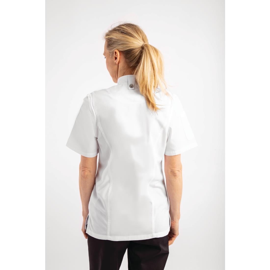 Chef Works Womens Springfield Zip Chef Jacket White M • PAS-BB052-M