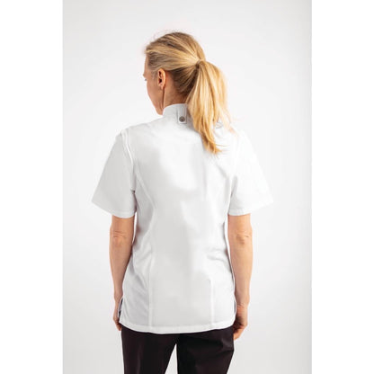 Chef Works Womens Springfield Zip Chef Jacket White M • PAS-BB052-M