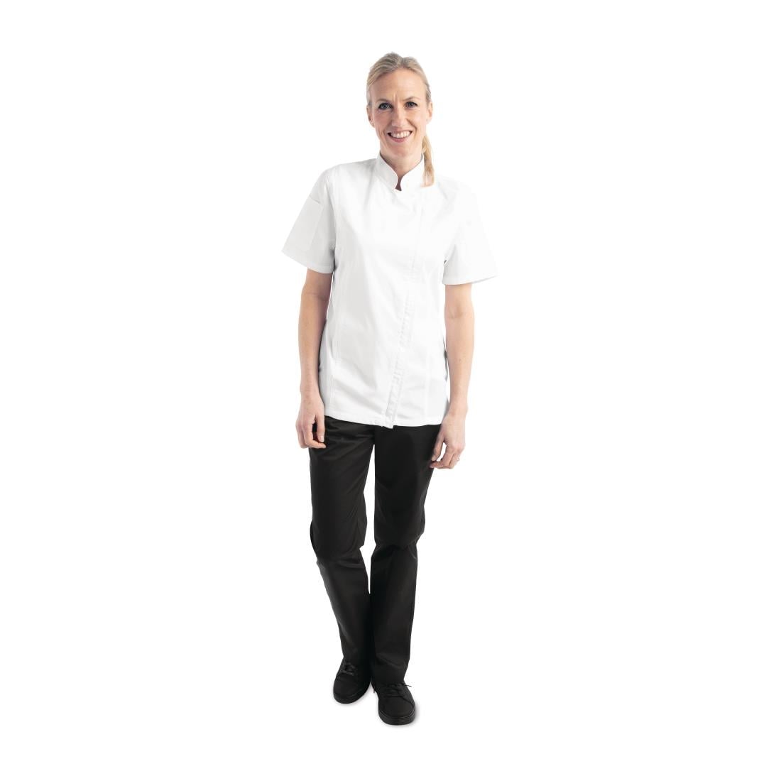 Chef Works Womens Springfield Zip Chef Jacket White S • PAS-BB052-S