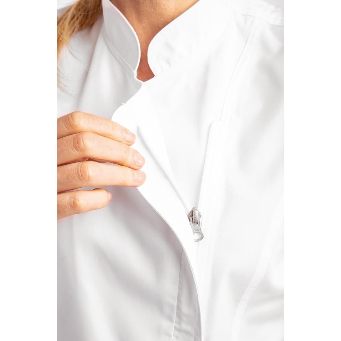 Chef Works Womens Springfield Zip Chef Jacket White S • PAS-BB052-S