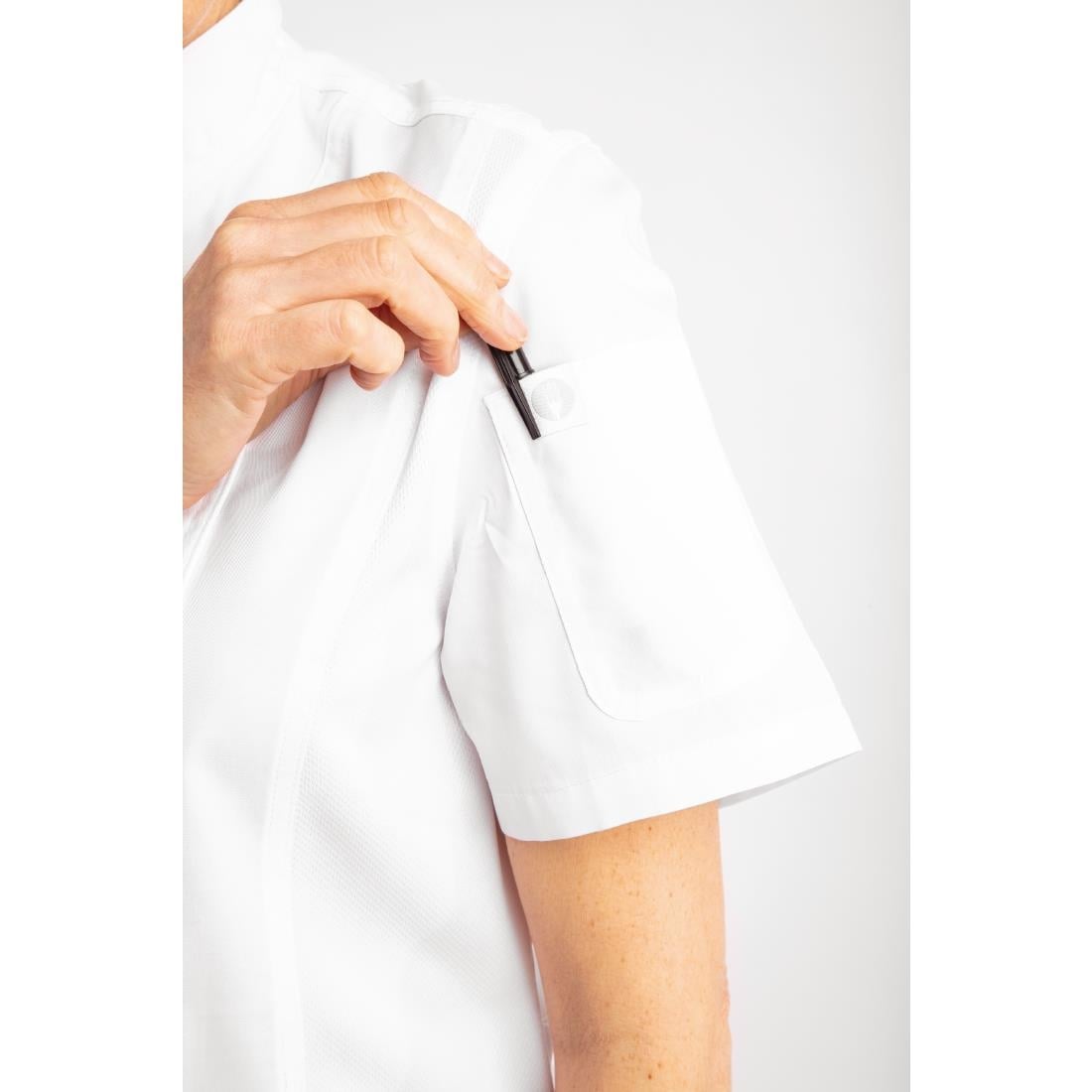 Chef Works Womens Springfield Zip Chef Jacket White S • PAS-BB052-S