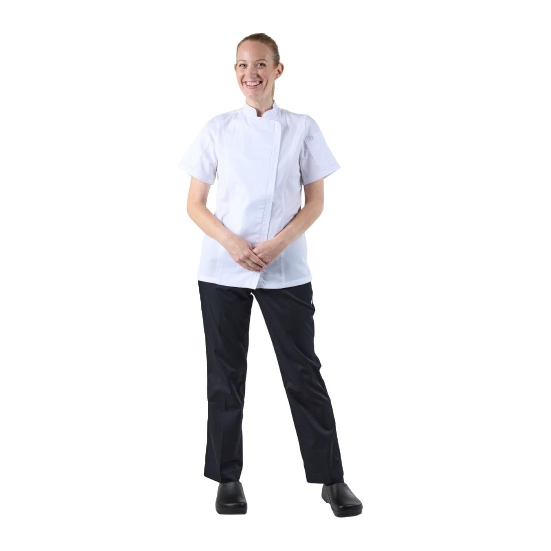 Chef Works Womens Springfield Zip Chef Jacket White S • PAS-BB052-S