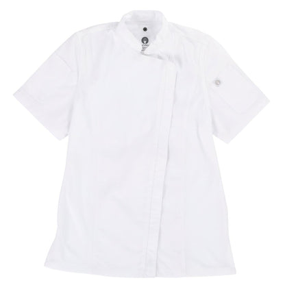 Chef Works Womens Springfield Zip Chef Jacket White M • PAS-BB052-M