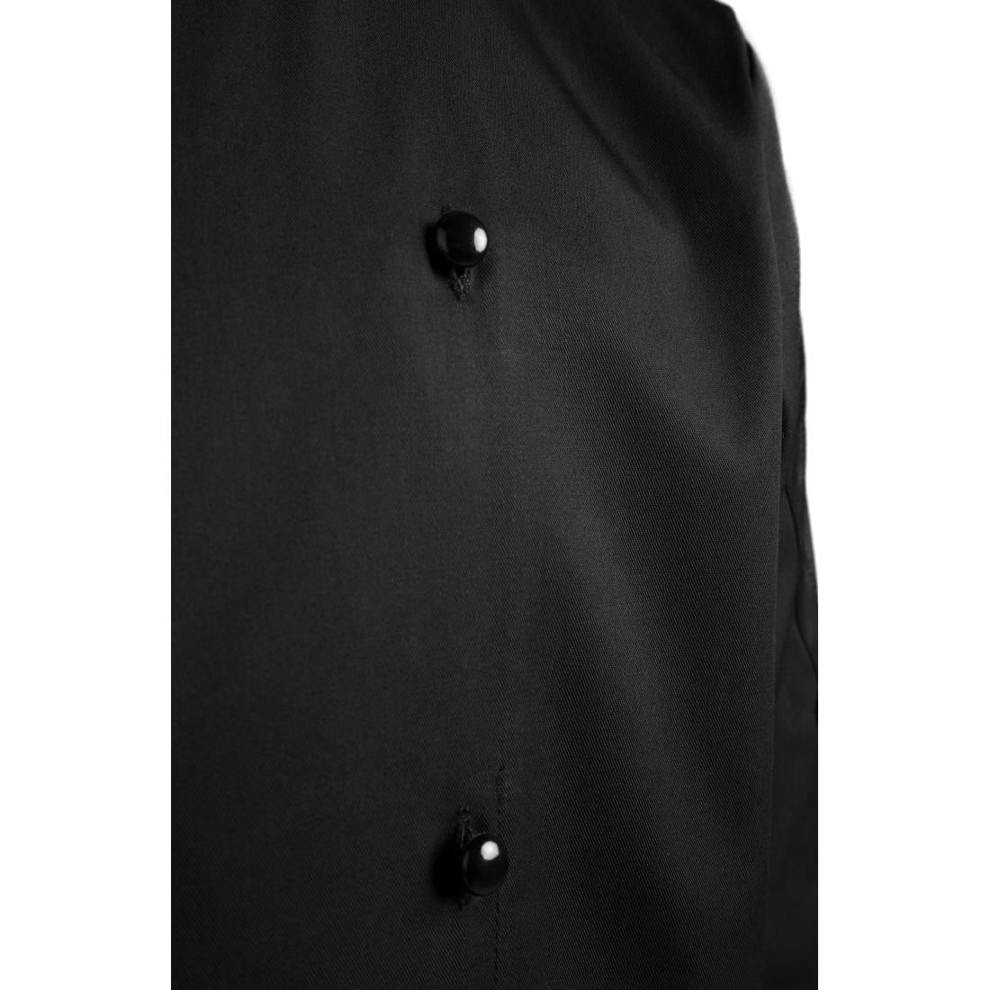 Le Chef Unisex Short Sleeve Chefs Jacket Black L • PAS-BB140-L