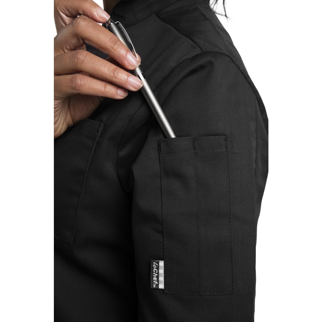 Le Chef Contemporary Unisex Prep Shirt Black XS • PAS-BB142-XS