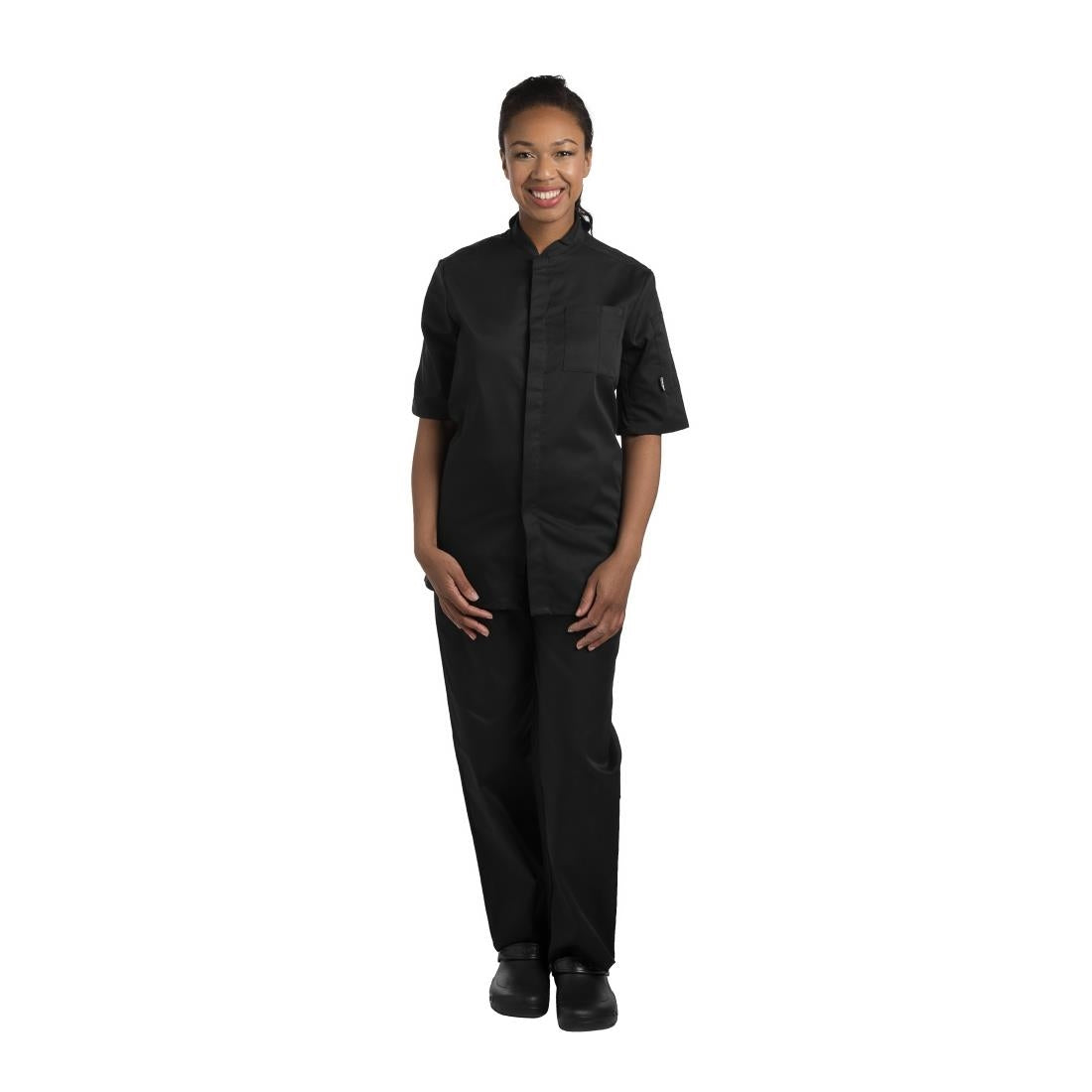 Le Chef Contemporary Unisex Prep Shirt Black L • PAS-BB142-L