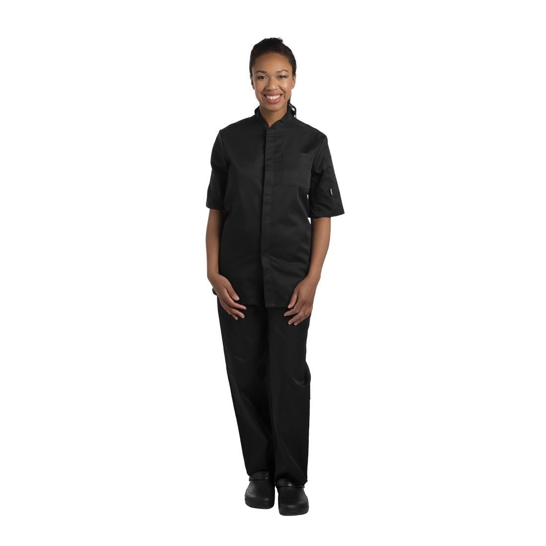 Le Chef Contemporary Unisex Prep Shirt Black XS • PAS-BB142-XS