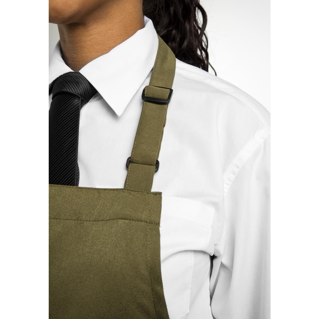 Le Chef Bib Apron Olive • PAS-BB152